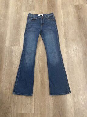 Hollister Bootcut Jeans Size 2R W26 Mid Rise Stretch Denim Y2K